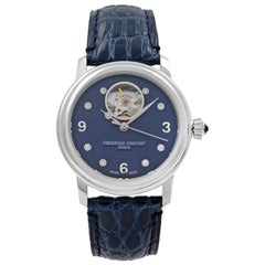 Frederique Constant Heartbeat Stahlblaue Automatik Damenuhr FC-310HBAND2P6