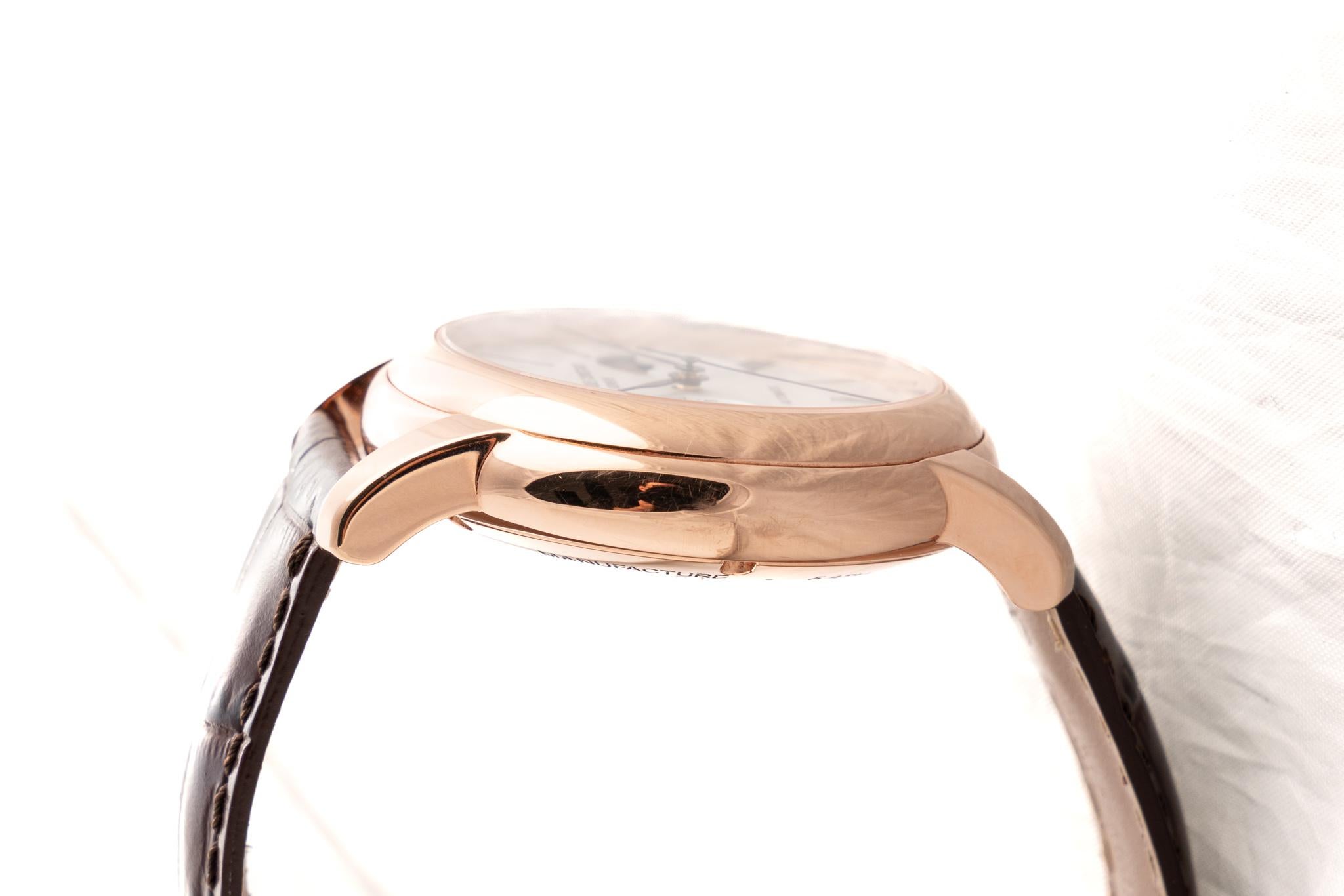 Frederique Constant Manufacture Classic Moonphase 42 Rose Gold Plated FC712MS4H4 For Sale 4