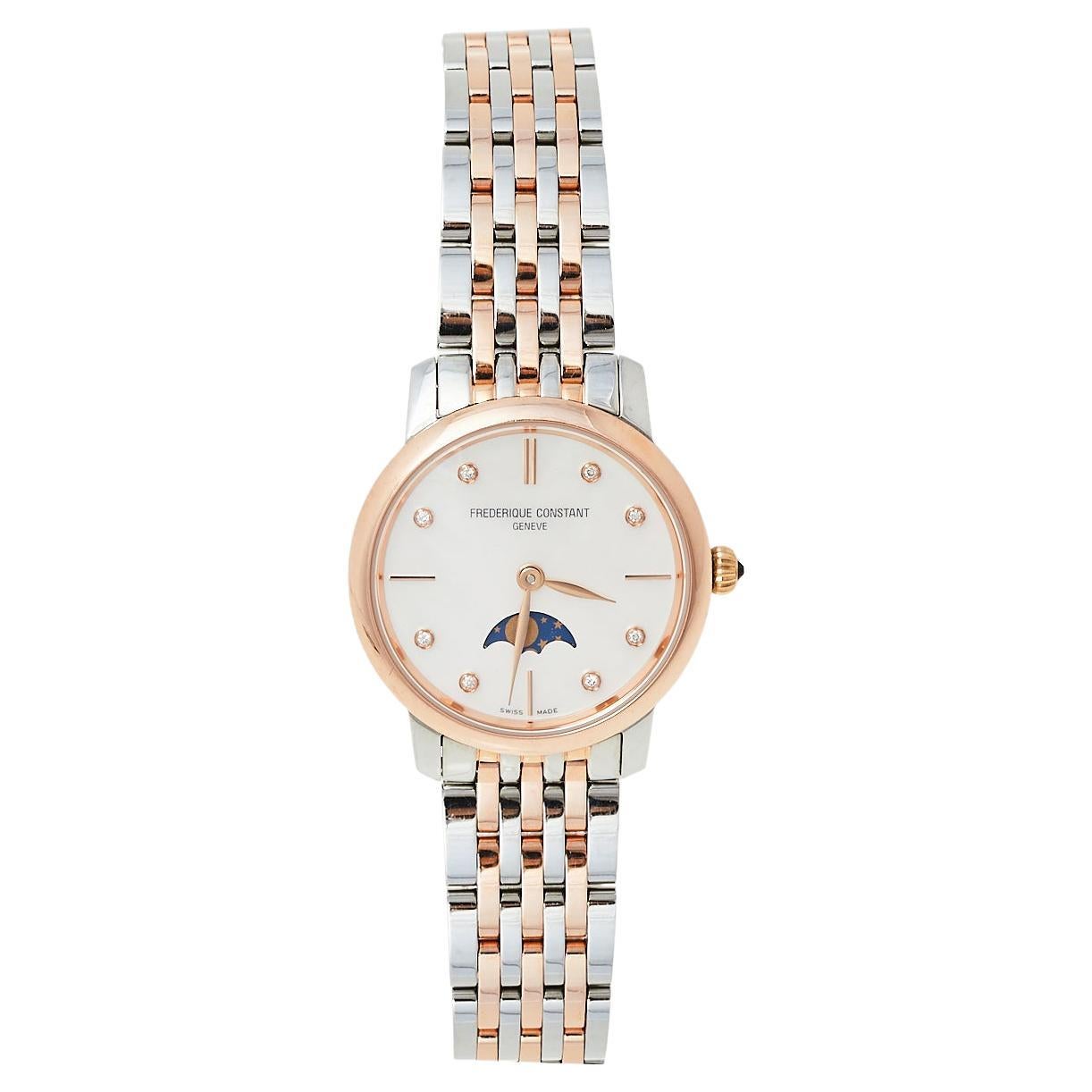 Frederique Constant Mother Two-Tone Stainless Steel Women's Wristwatch 30 mm