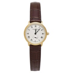 Used Frederique Constant Silver Gold Plated Stainless Steel Crococalf Slimline FC-235