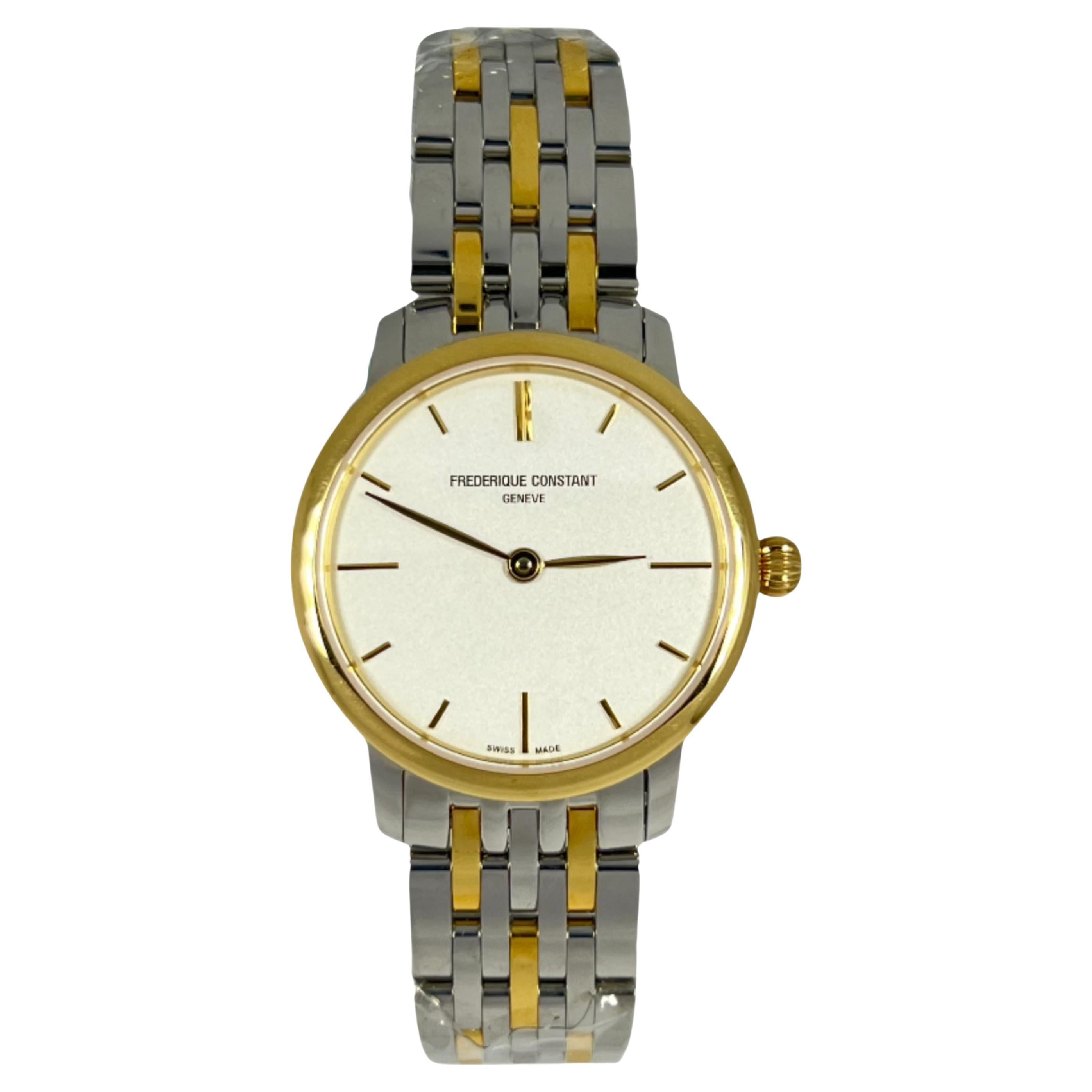 Frederique Constant Slim Line Montre pour femme en acier inoxydable réf. FC200S1S33B3