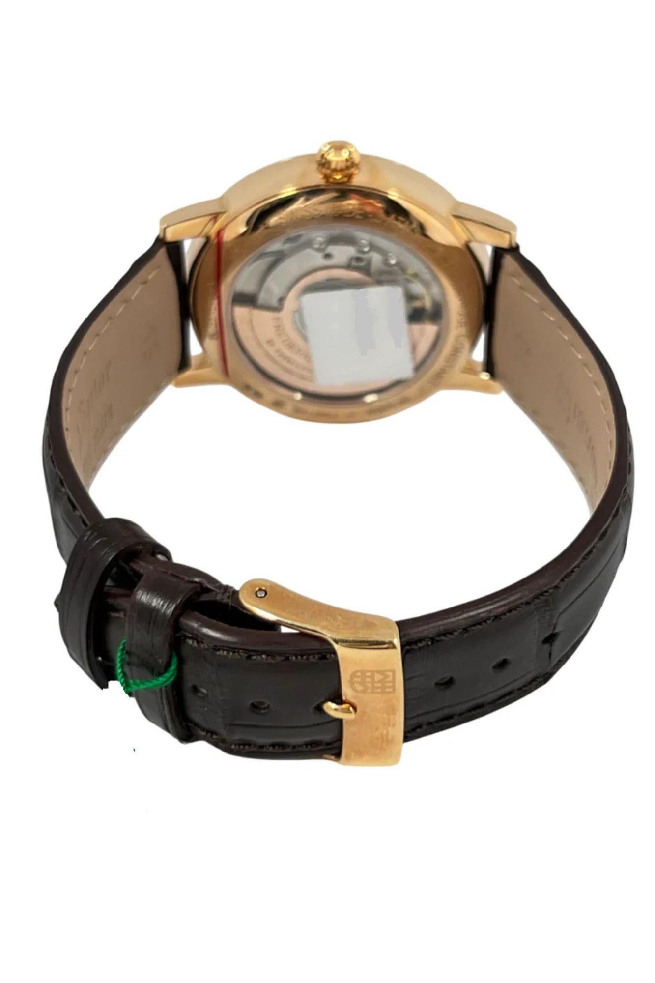 Frederique Constant Montre Homme Slimline Or Rose 18K Ref FC316C5B9 Neuf à North Miami Beach, FL