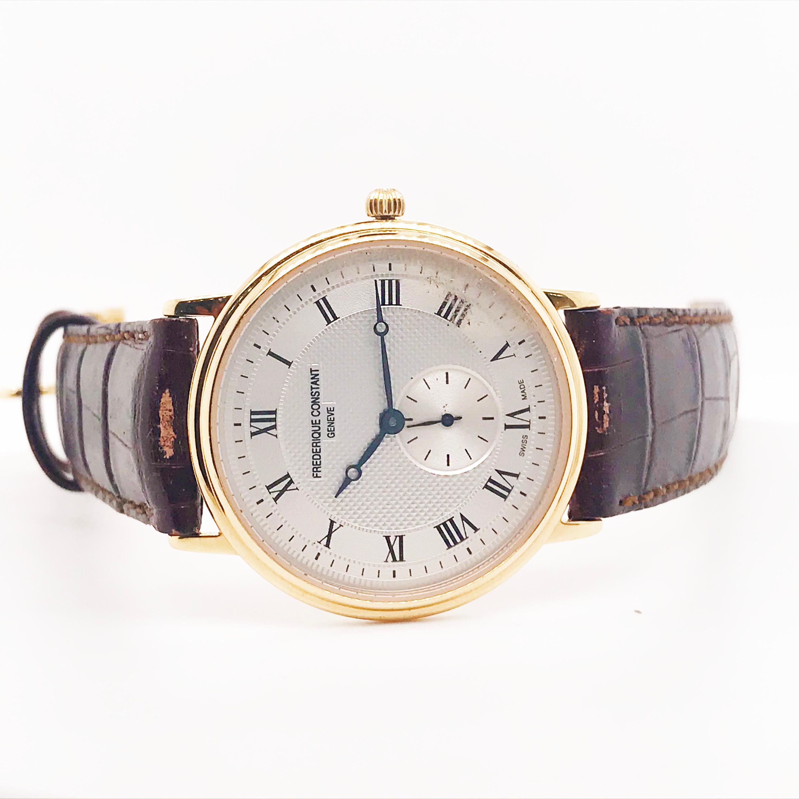 Frederique Constant Slimline Gent's Small Seconds Watch Leather Band ...
