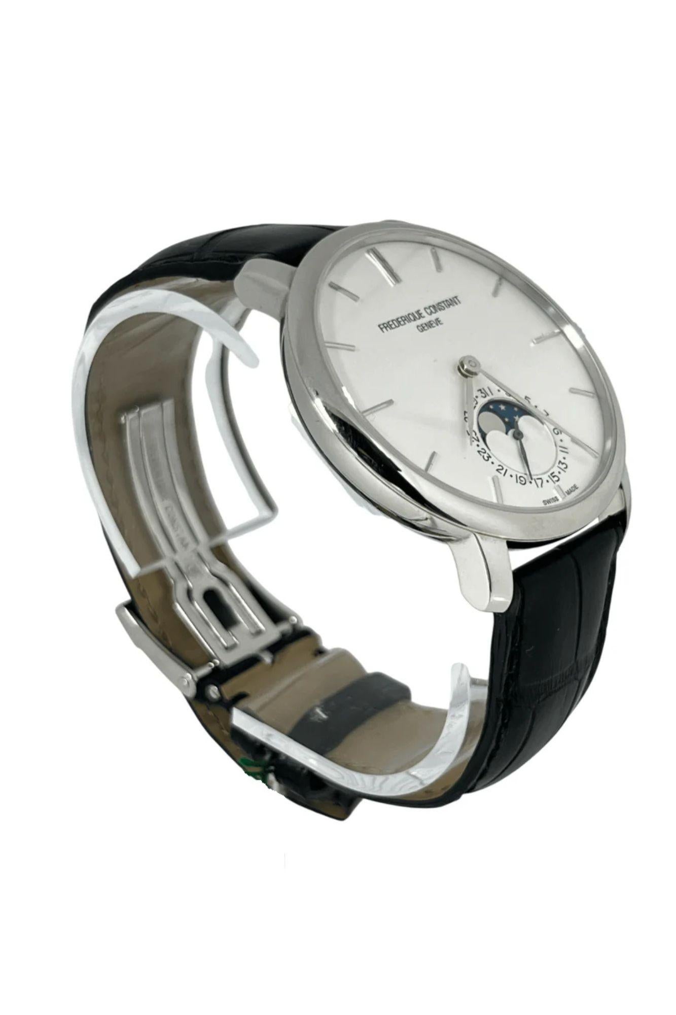 Moderne Frederique Constant Montre Slimline Moon Phase réf. FC705S4S6 en vente