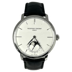 Frederique Constant Orologio Slimline in acciaio inossidabile Fasi lunari Ref FC705S4S6