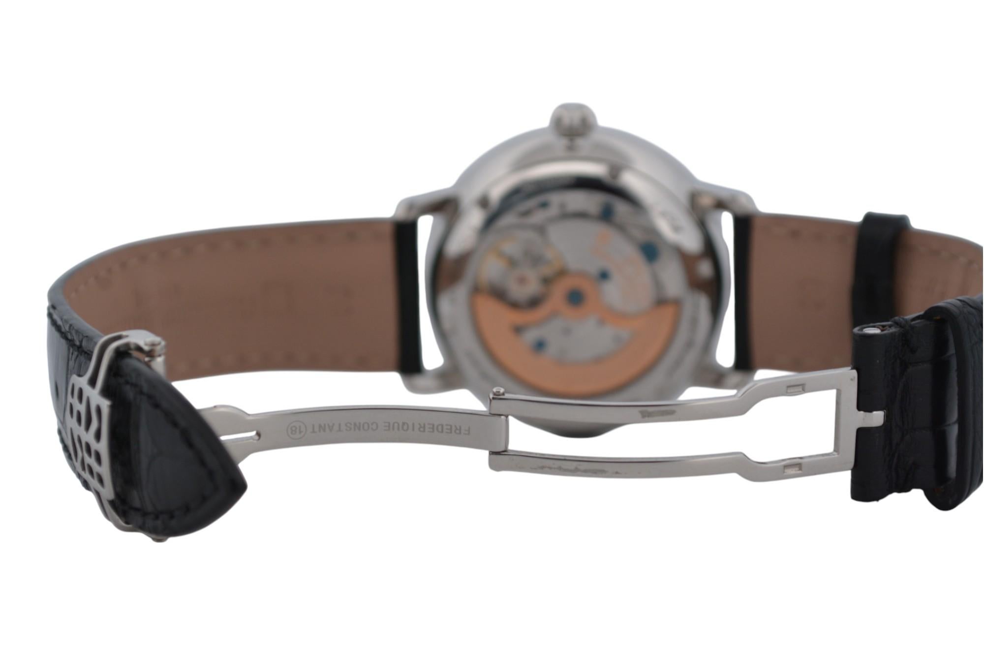 Frederique Constant Slimline Power Reserve 40mm Acier Full Set 2025 Ref : FC-723W en vente 6