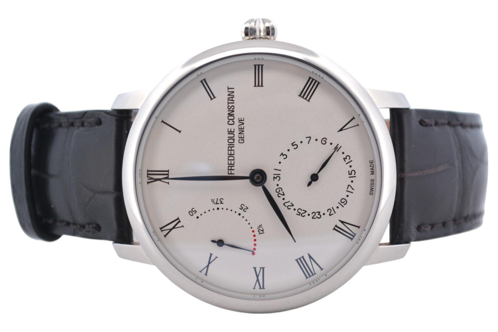 Frederique Constant Slimline Power Reserve 40mm Acier Full Set 2025 Ref : FC-723W Pour hommes en vente