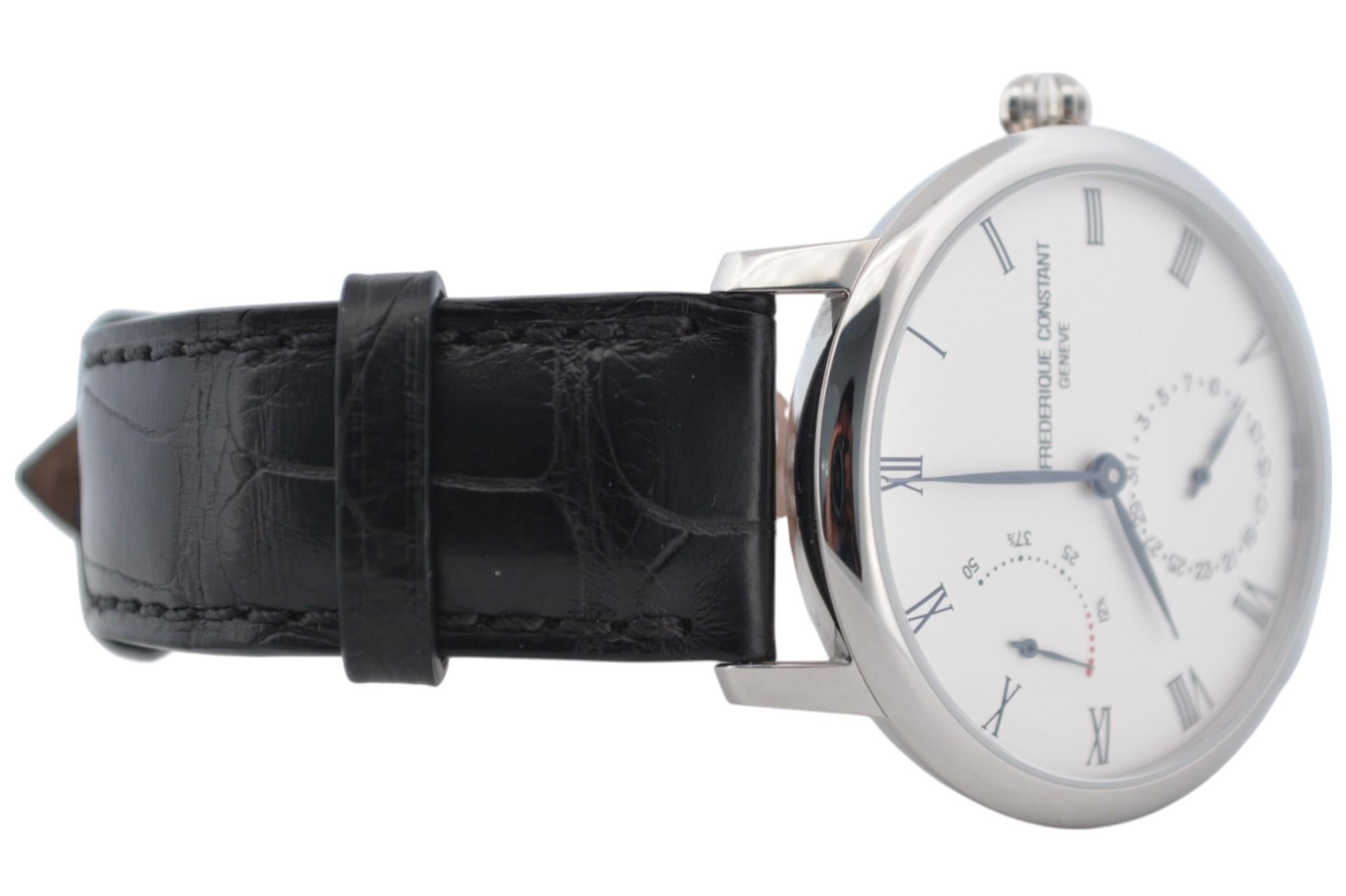 Frederique Constant Slimline Power Reserve 40mm Acier Full Set 2025 Ref : FC-723W en vente 5
