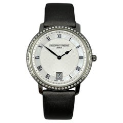 Frederique Constant Orologio da polso Slimline in acciaio inossidabile con diamanti Ref FC220M4SD36
