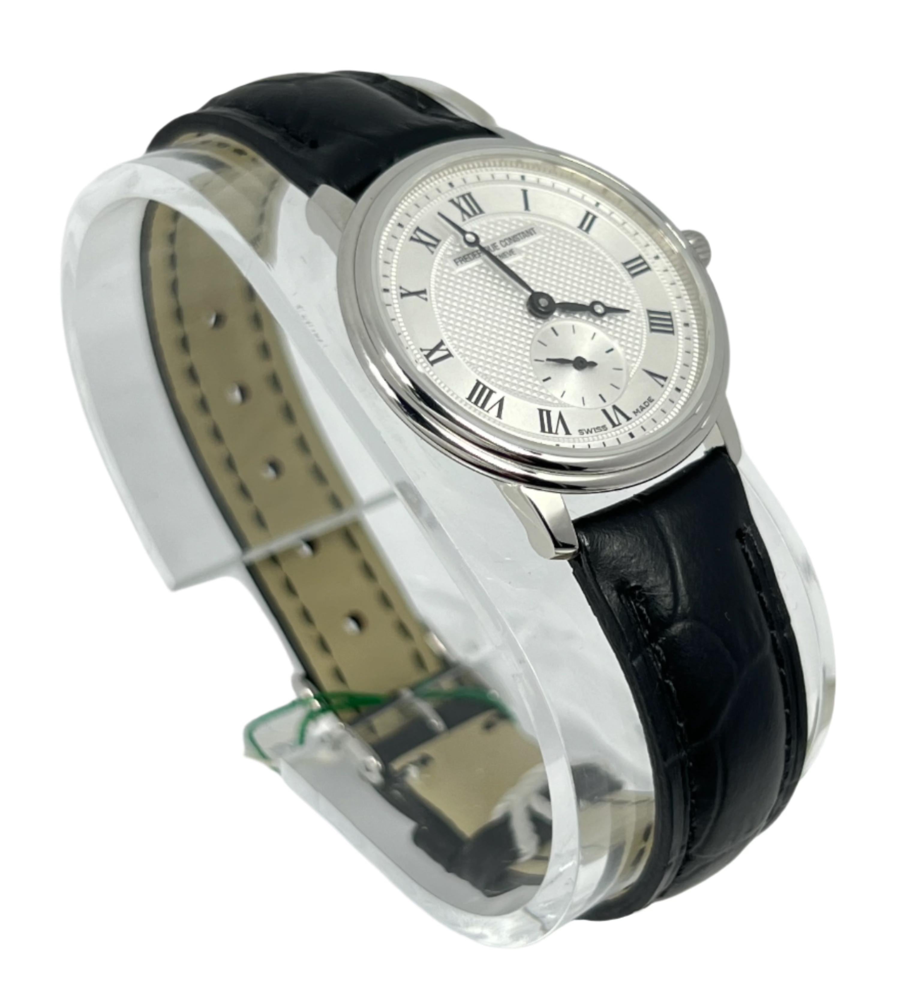 FC235M1S5 Frederique Constant: Exquisite Elegance and Masterful Craftsmanship Indulge in the epitome of luxury with the Frederique Constant FC235M1S5. This stunning timepiece features a 28.6 mm Stainless steel case that radiates sophistication.