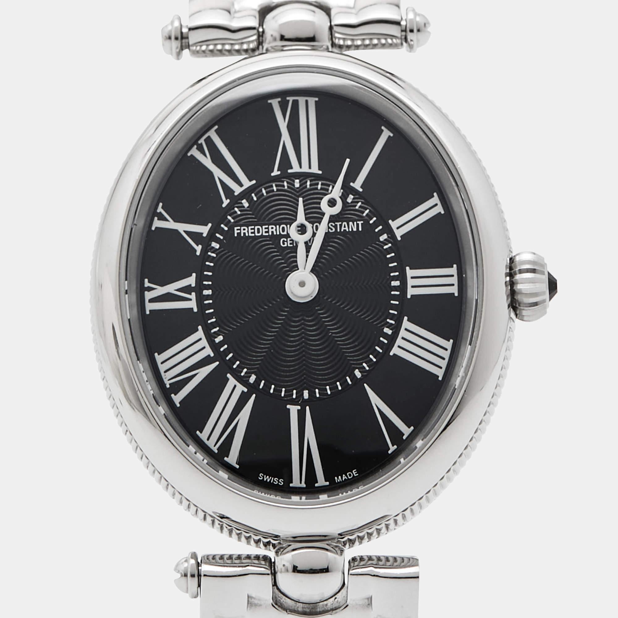 Frederique Constant Stainless Steel Classics Art Deco Women's Wristwatch 25 mm 2