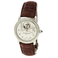 Frederique Constant White Mother of Pearl Stainless Steel Heart Beat Women's Wri