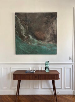 Abyss of Light by Frédérique Domergue - Abstract painting on metal
