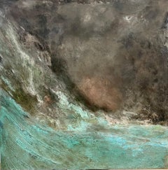 Abyss of Light by Frédérique Domergue - Abstract painting on metal