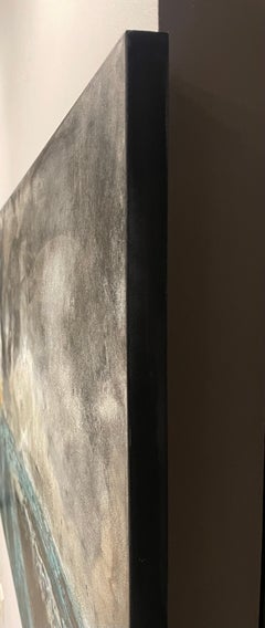 Ambre, depuis toujours par Frédérique Domergue, peinture abstraite sur métal