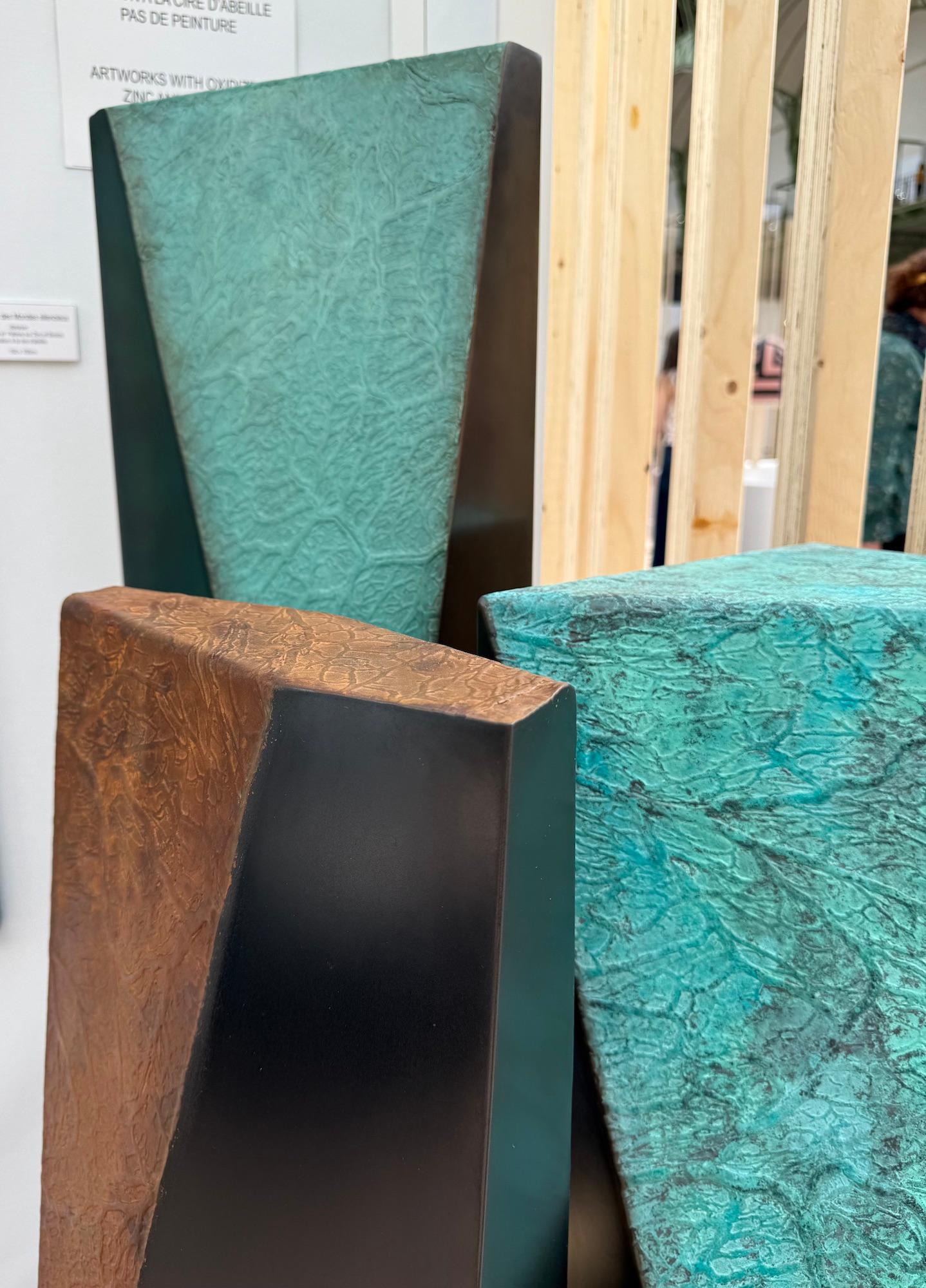 Anamorphose I di Frédérique Domergue - scultura astratta, legno, bronzo in vendita 2