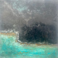 Austral Waves by Frédérique Domergue - Contemporary abstract painting, sea, sky