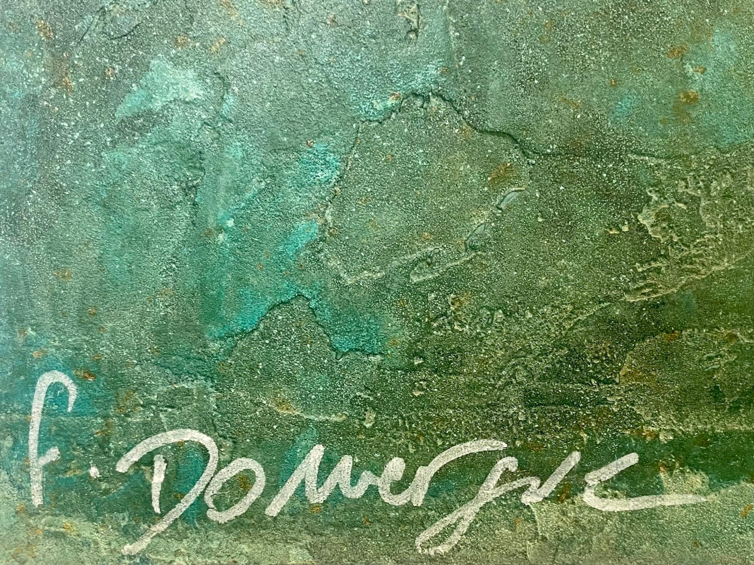 Sépalos de bronce de Frédérique Domergue - Pintura abstracta contemporánea, mar, cielo en venta 8