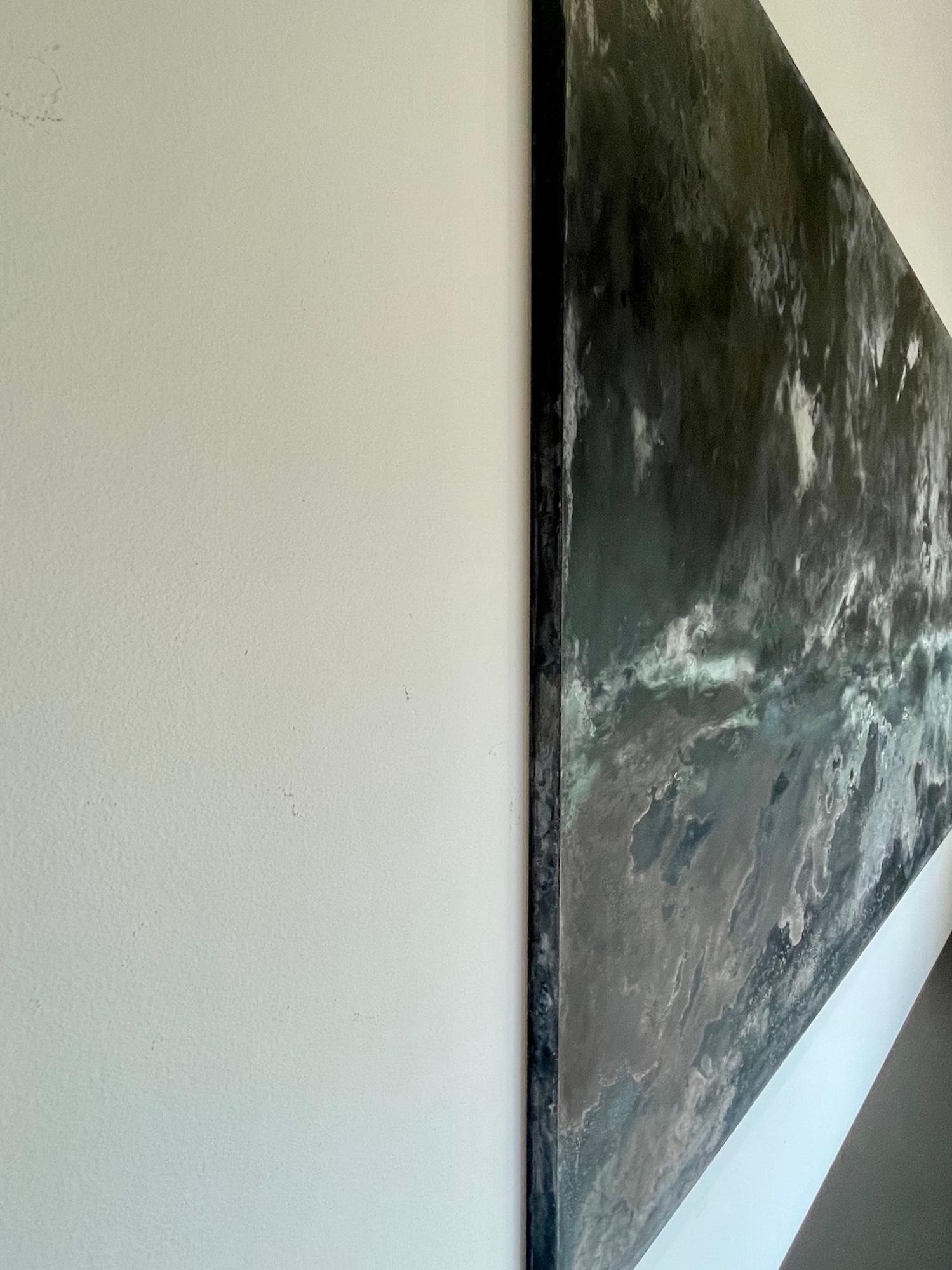 Danza de sombras de Frédérique Domergue - Pintura abstracta contemporánea, mar en venta 3
