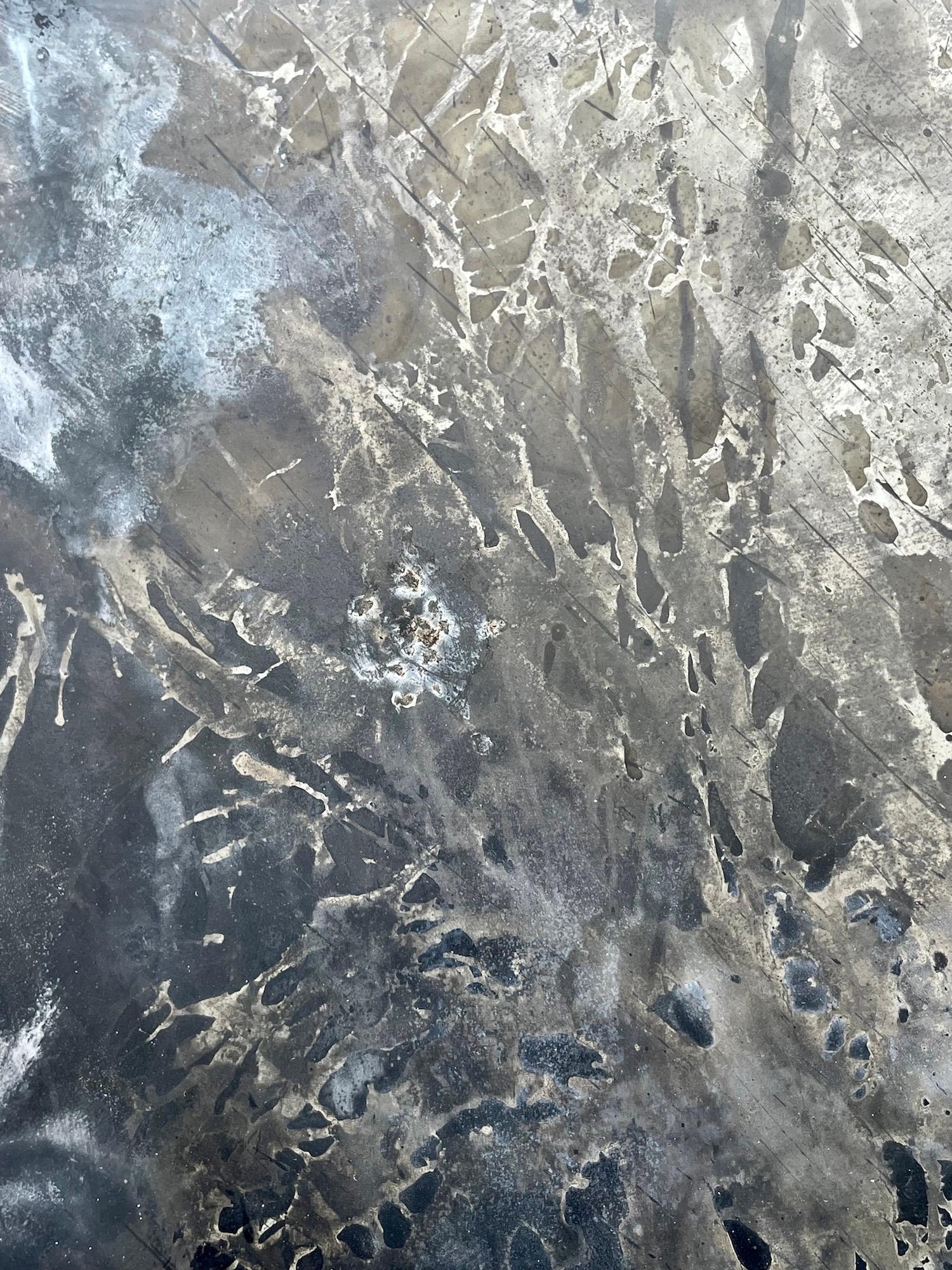 Danza de sombras de Frédérique Domergue - Pintura abstracta contemporánea, mar en venta 7