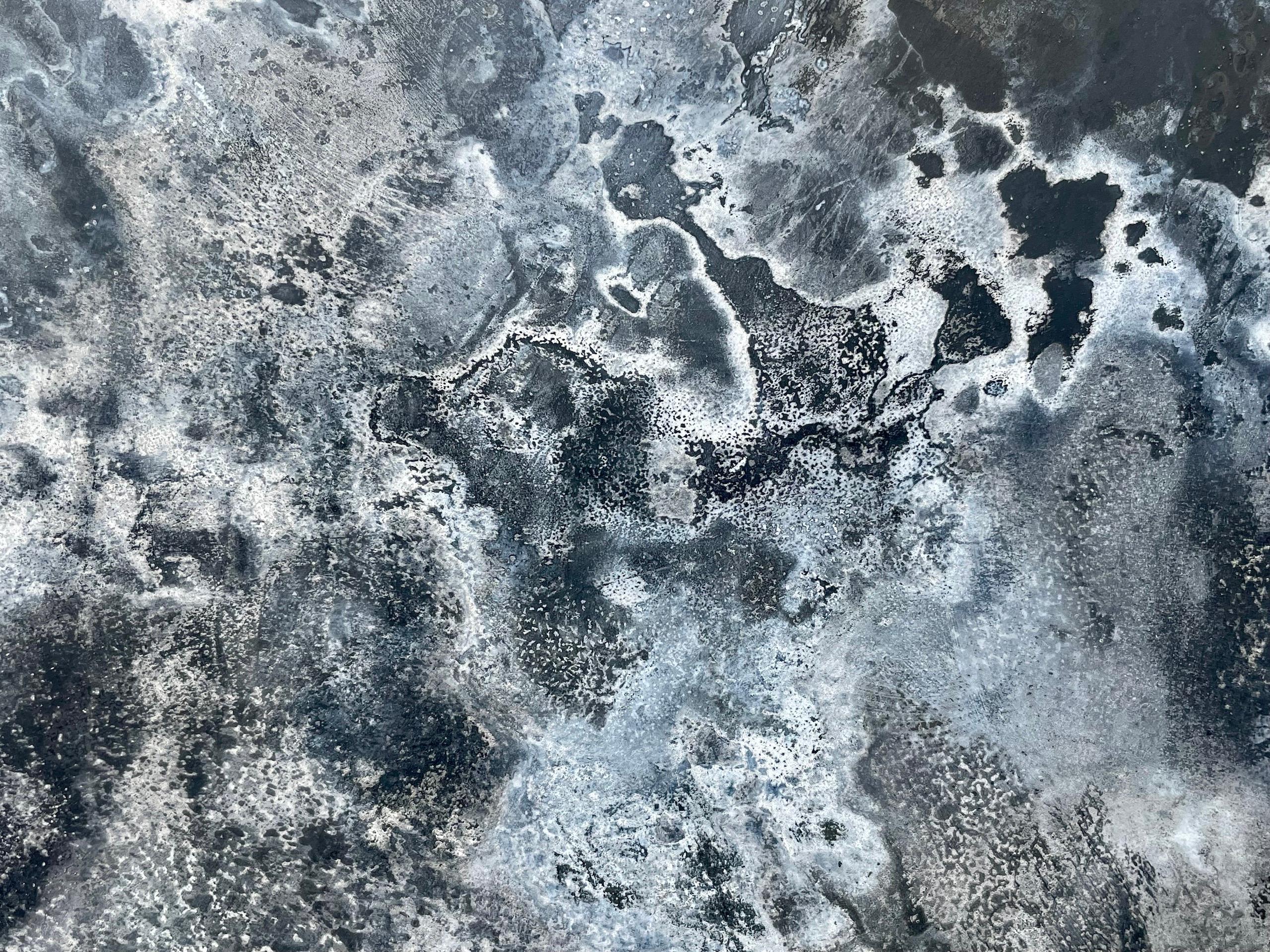 Danza de sombras de Frédérique Domergue - Pintura abstracta contemporánea, mar en venta 8