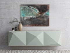 Far Away Mountains by Frédérique Domergue - Contemporary Abstract Painting