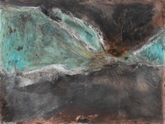 Far away mountains by Frédérique Domergue - Contemporary abstract painting