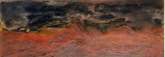 Horizon on Danakil by Frédérique Domergue - Abstract painting on metal