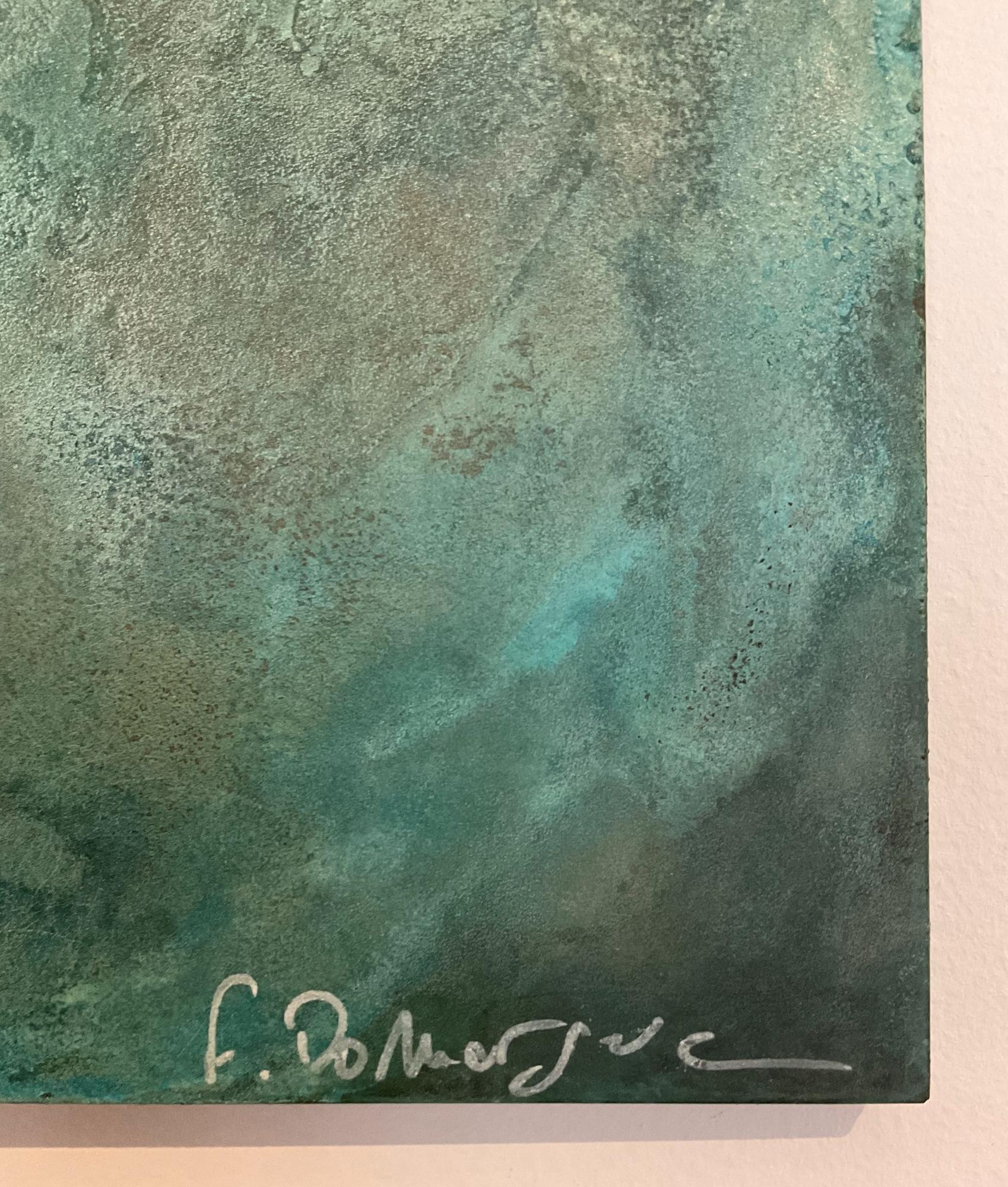 Reflejos de lava by Frédérique Domergue - Pintura abstracta contemporánea, mar en venta 8
