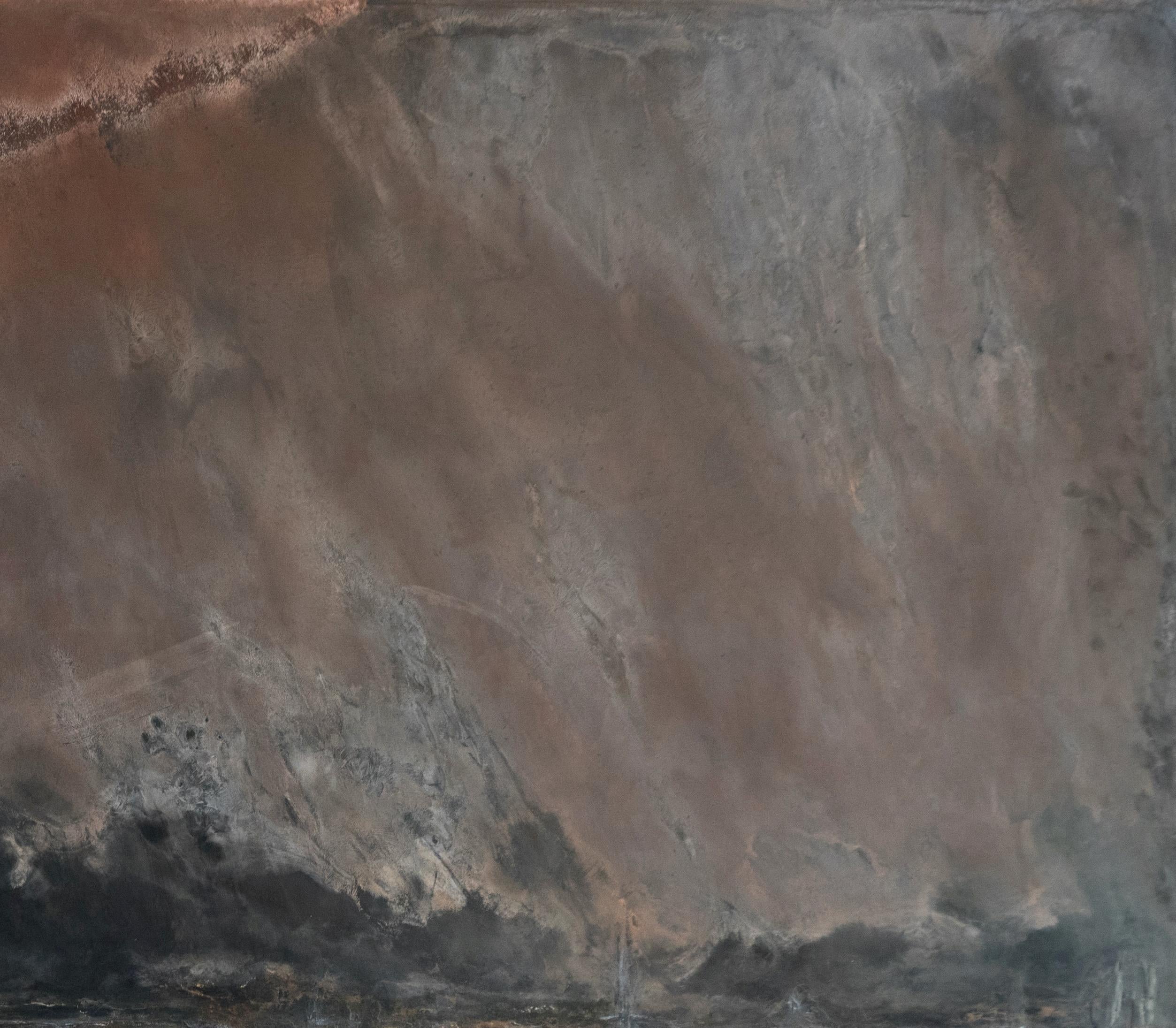 L’Océan créateur II by Frédérique Domergue - Large abstract painting on metal For Sale 7