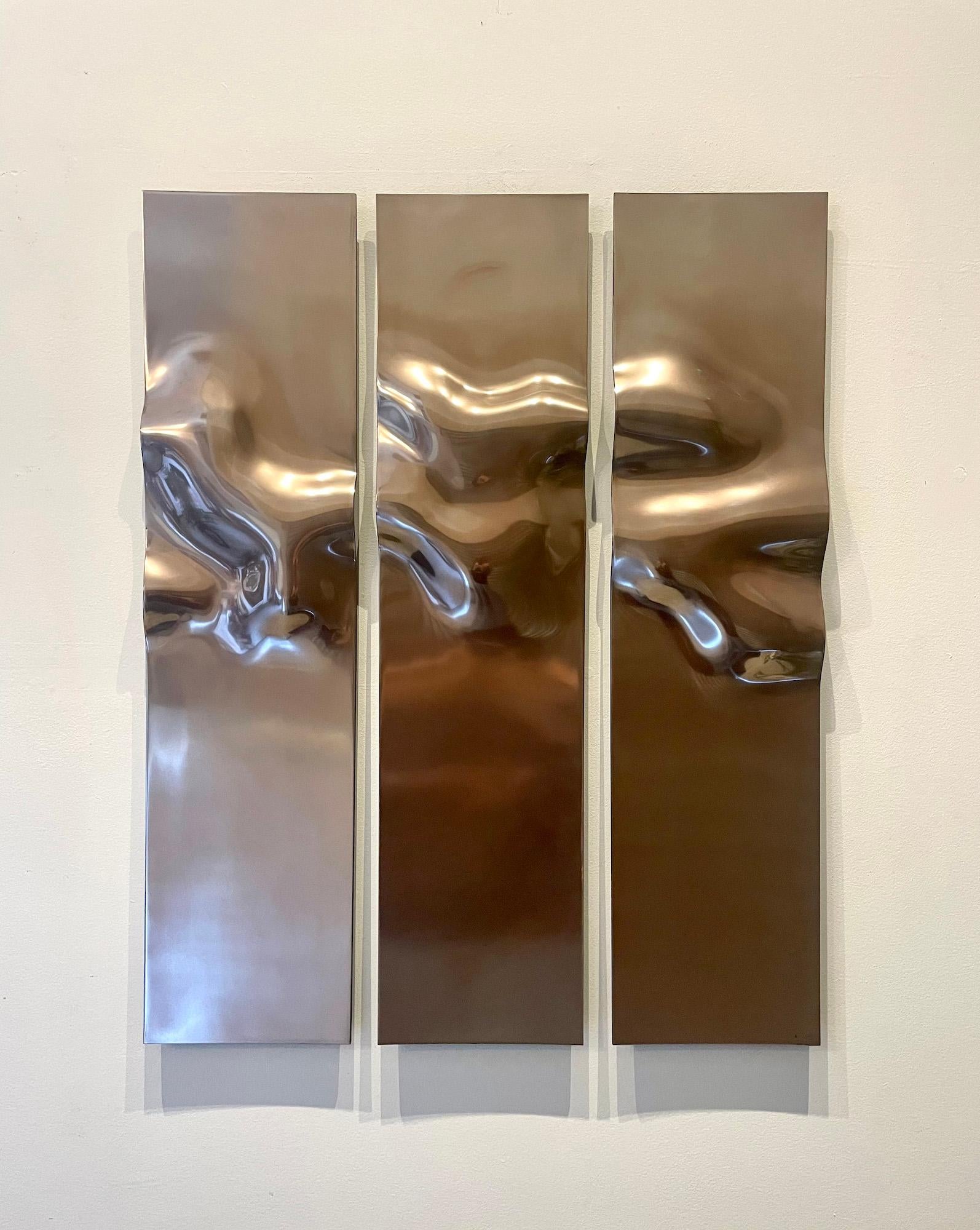 Mond von Frédérique Domergue - Abstraktes Gemälde und Wandskulptur, original im Angebot 1