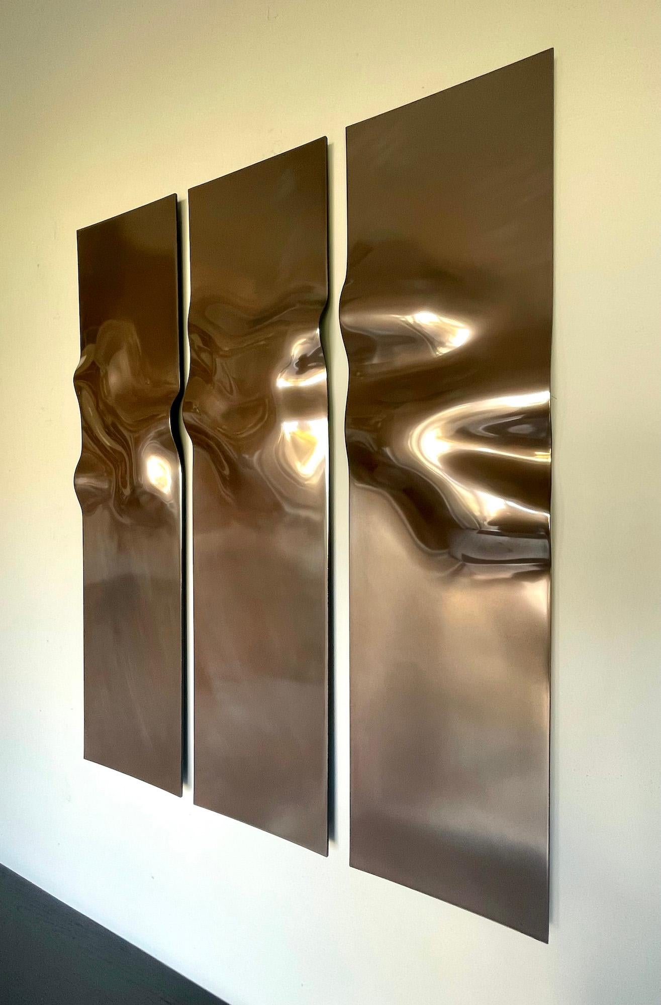 Mond von Frédérique Domergue - Abstraktes Gemälde und Wandskulptur, original im Angebot 2