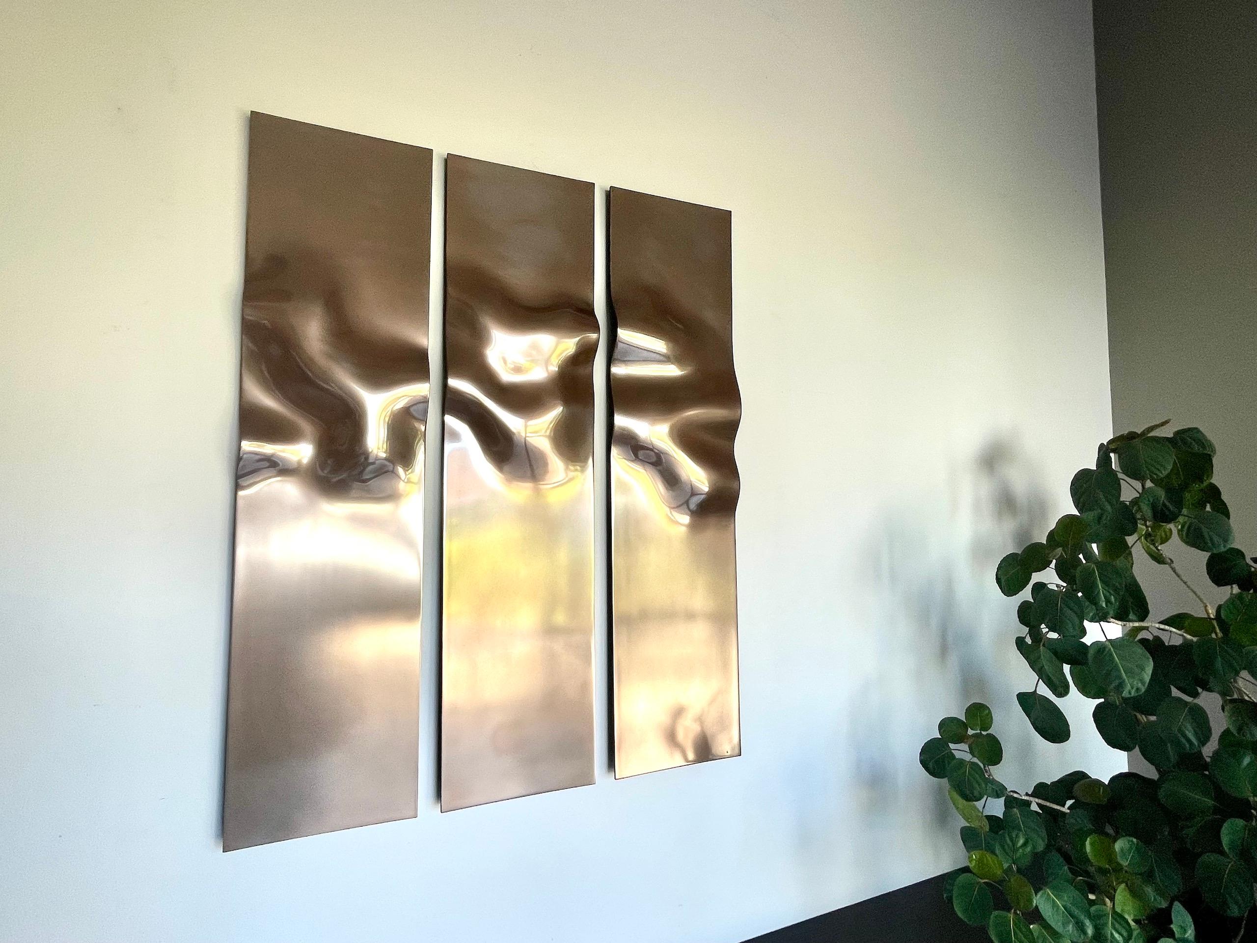 Mond von Frédérique Domergue - Abstraktes Gemälde und Wandskulptur, original im Angebot 3