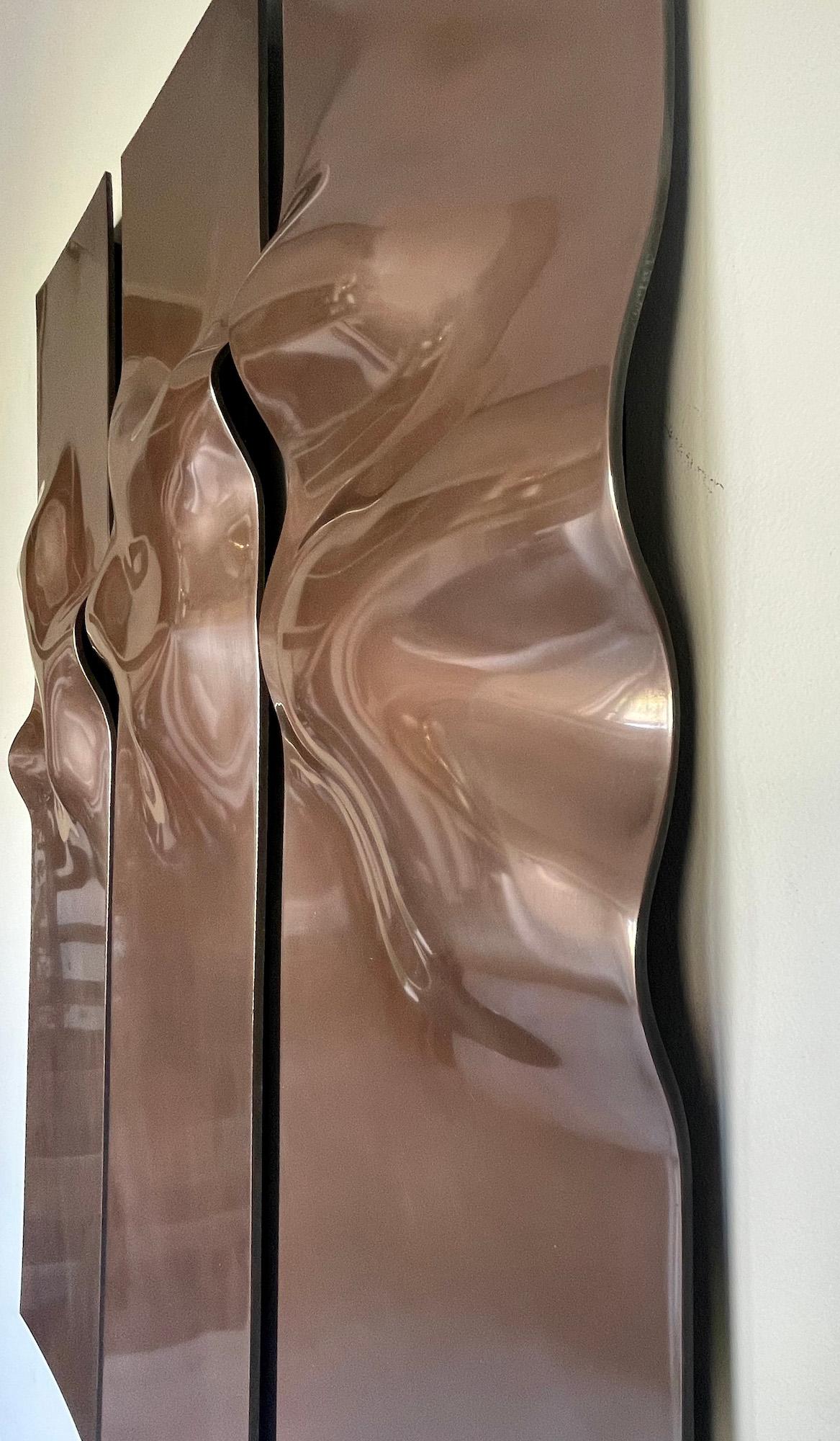 Mond von Frédérique Domergue - Abstraktes Gemälde und Wandskulptur, original im Angebot 5