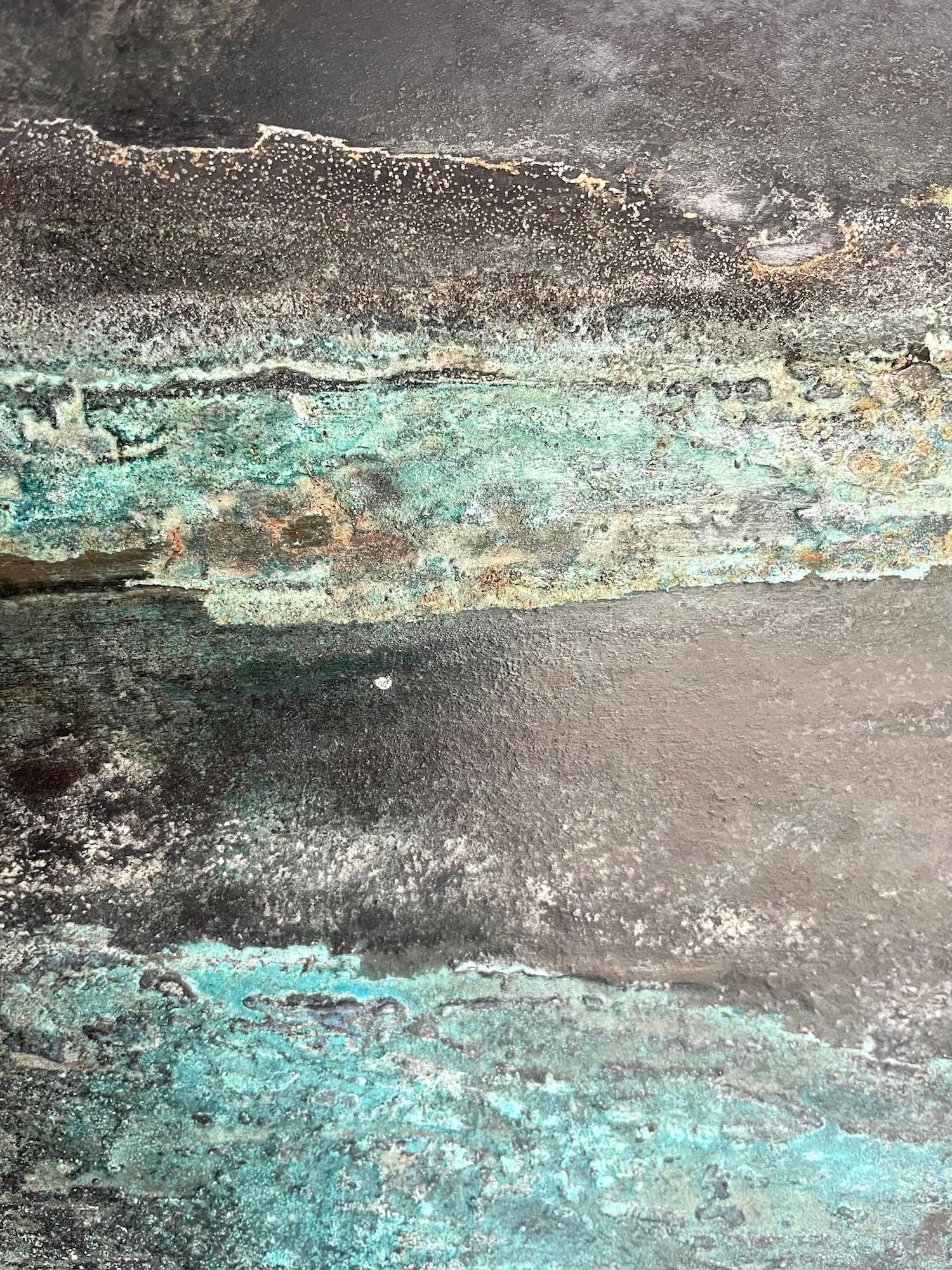 Silent Shores by Frédérique Domergue - Pintura abstracta contemporánea, mar, cielo en venta 4