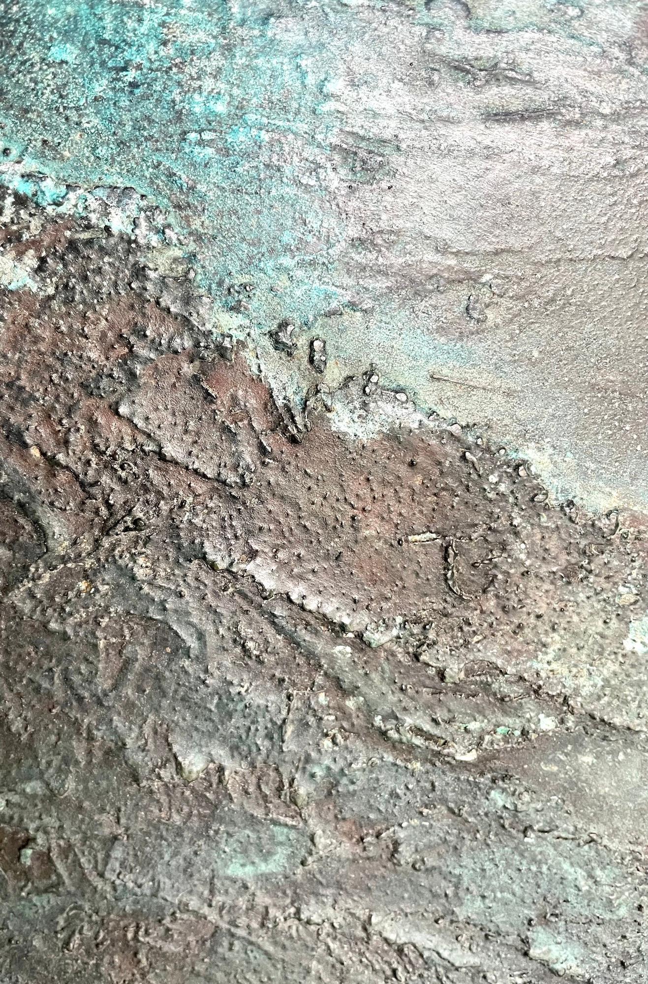 Silent Shores by Frédérique Domergue - Pintura abstracta contemporánea, mar, cielo en venta 6