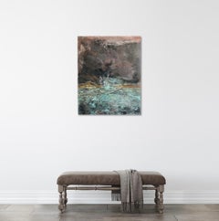 Surfacing by Frédérique Domergue - Abstrakte Malerei, Metallblätter, Meer, Himmel