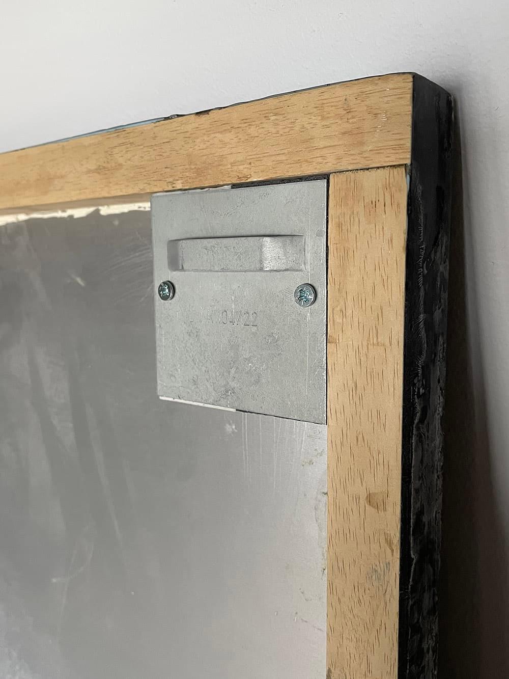 Surfacing by Frédérique Domergue - Abstract painting, metal leaves, sea, sky en vente 4