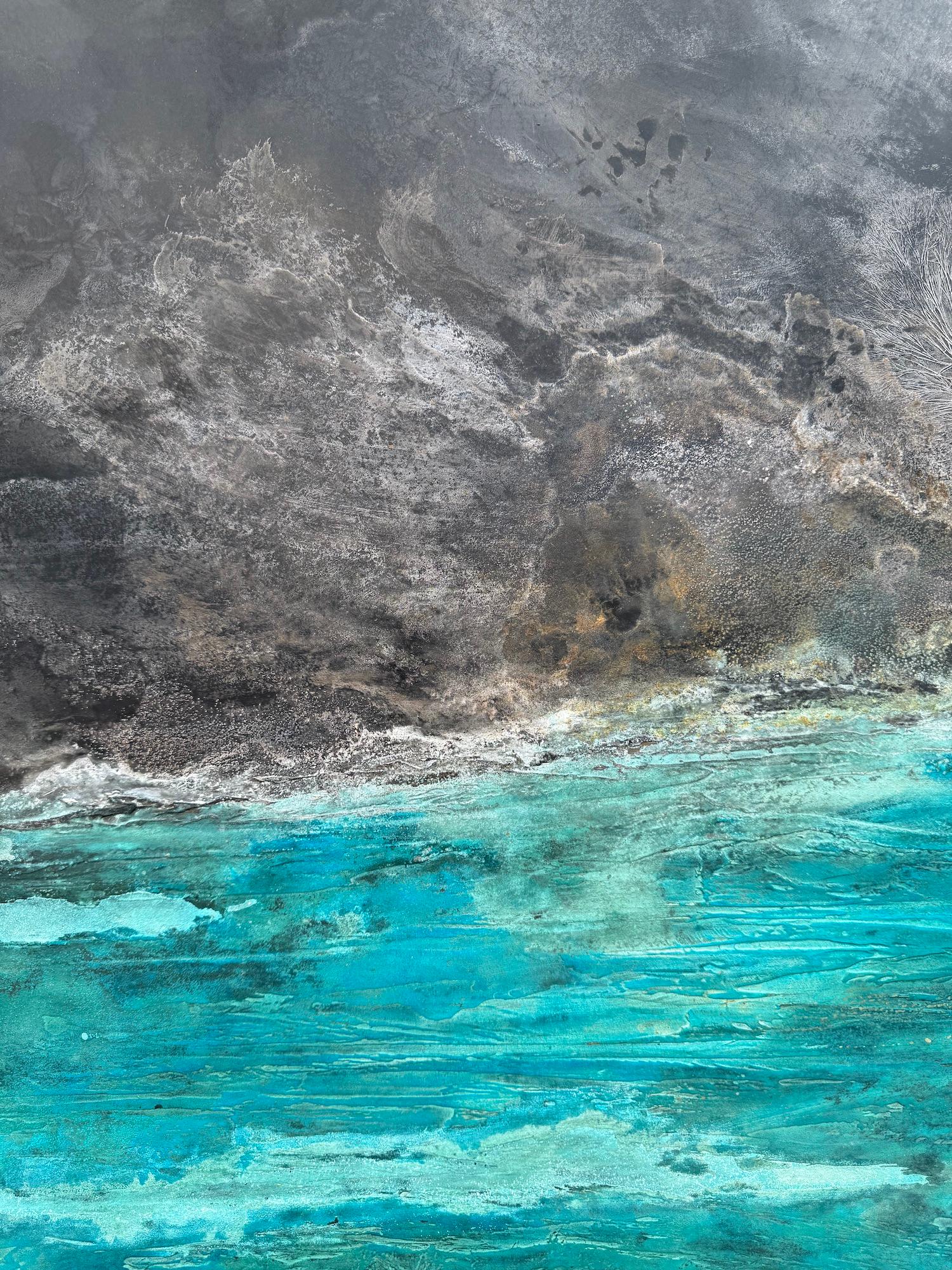 El nacimiento de los mundos silenciosos de Frédérique Domergue - Pintura abstracta, naturaleza en venta 9