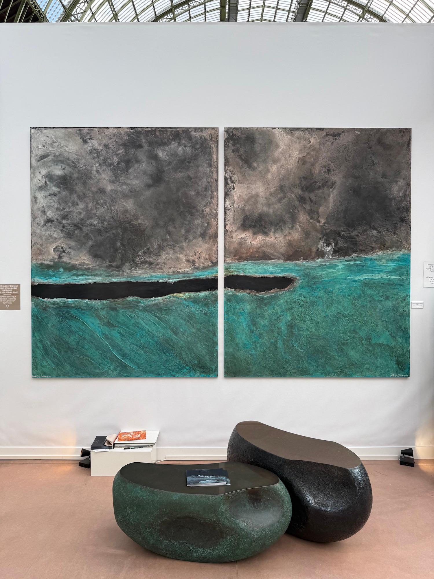 El nacimiento de los mundos silenciosos de Frédérique Domergue - Pintura abstracta, naturaleza en venta 3