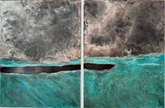 El nacimiento de los mundos silenciosos de Frédérique Domergue - Pintura abstracta, naturaleza