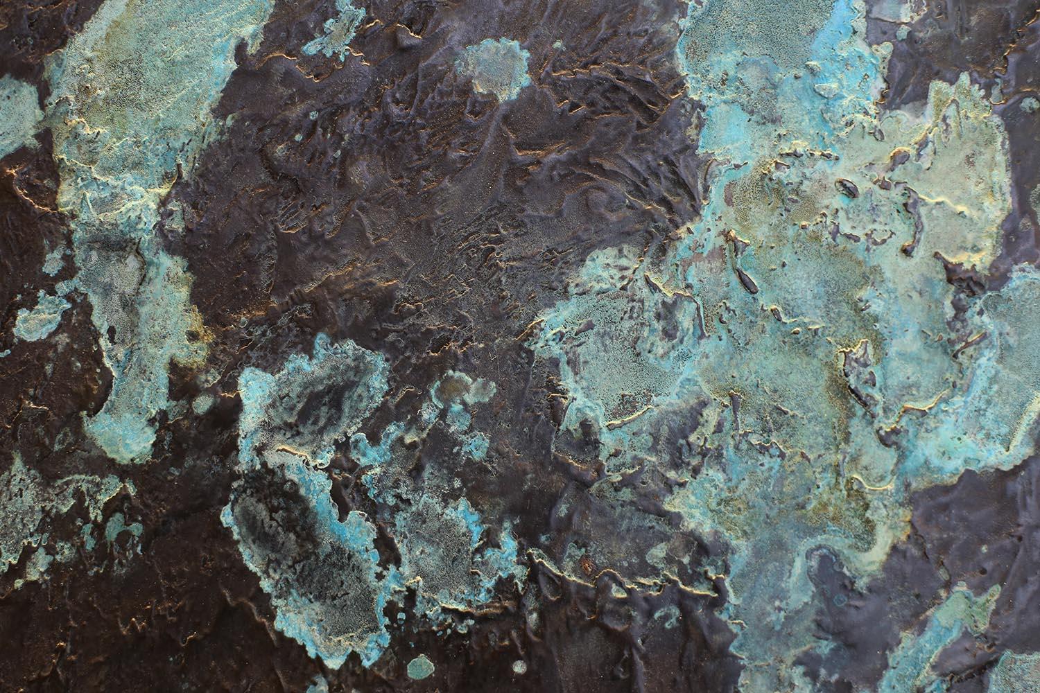 The Emerald Archipelago von Frédérique Domergue - Zeitgenössische abstrakte Malerei im Angebot 3