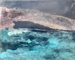 The Shadow of the Sky II by Frédérique Domergue - Abstract painting on metal