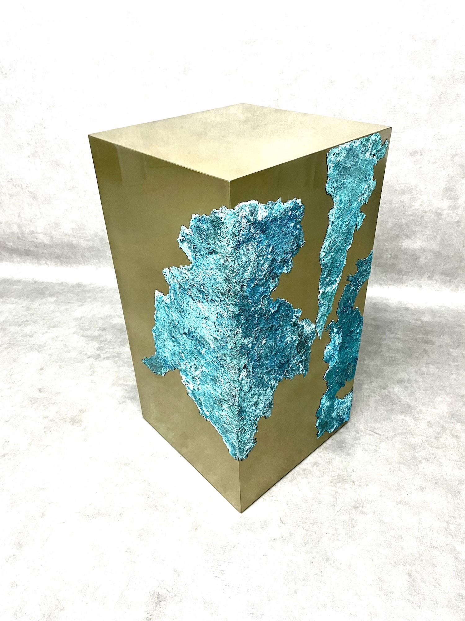 Tótem Pangea de Frédérique Domergue - Escultura abstracta de metal, bronce, dorado en venta 7