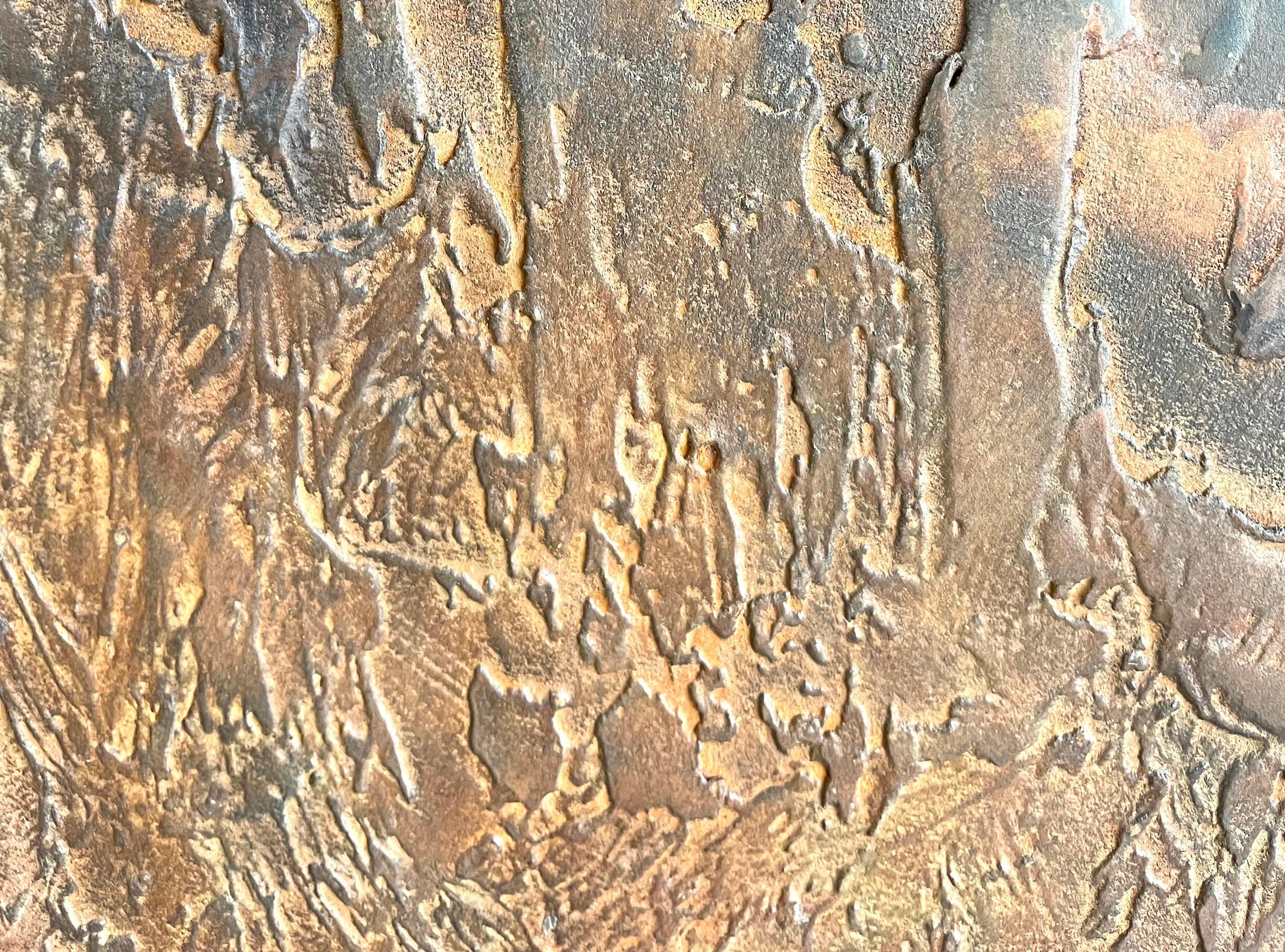 Totem (medium) von Frédérique Domergue - Abstrakte Skulptur aus Metall, Stahl, orange im Angebot 5
