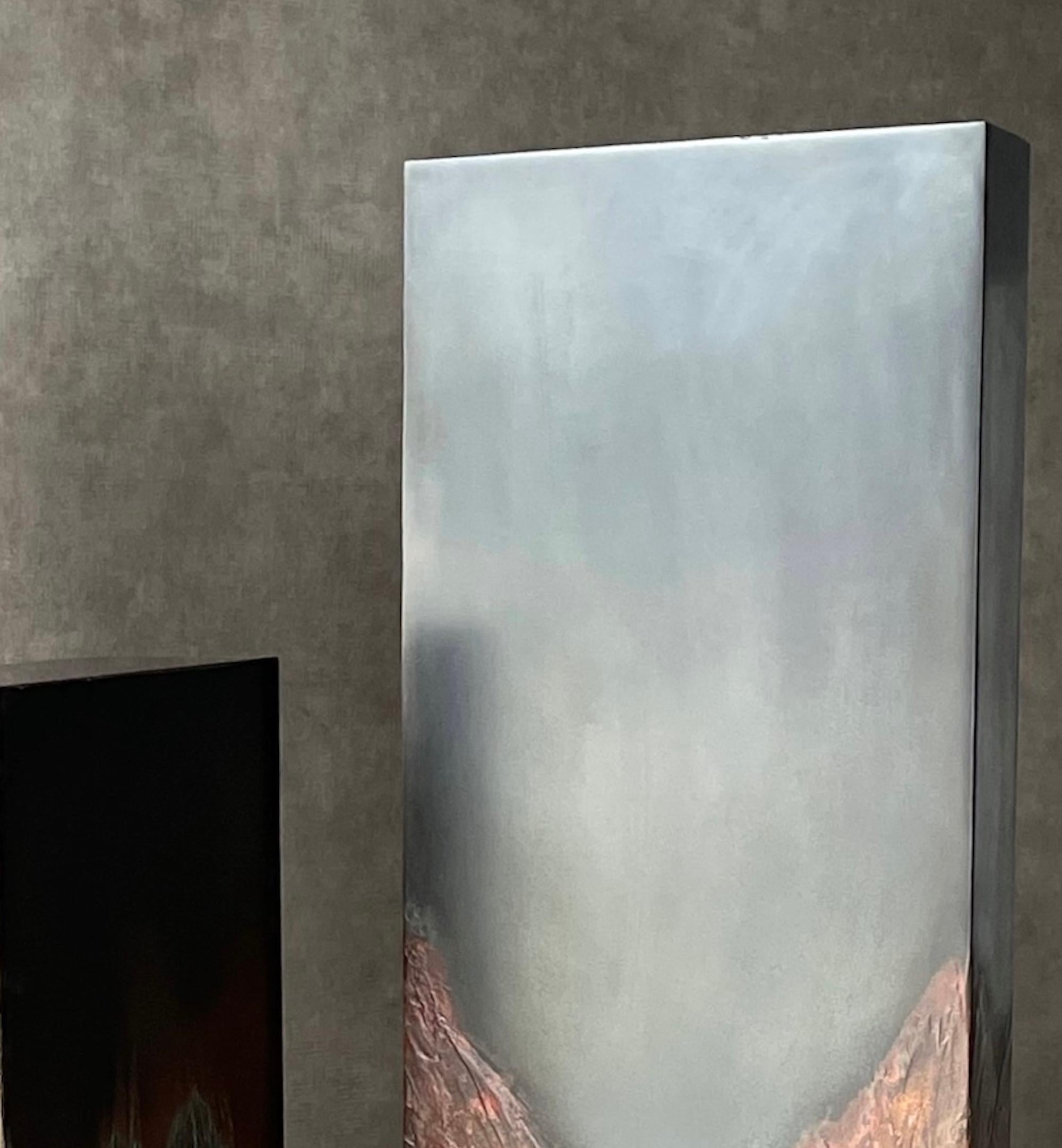 Tótems de Frédérique Domergue - Conjunto de esculturas abstractas de metal, acero, bronce en venta 3