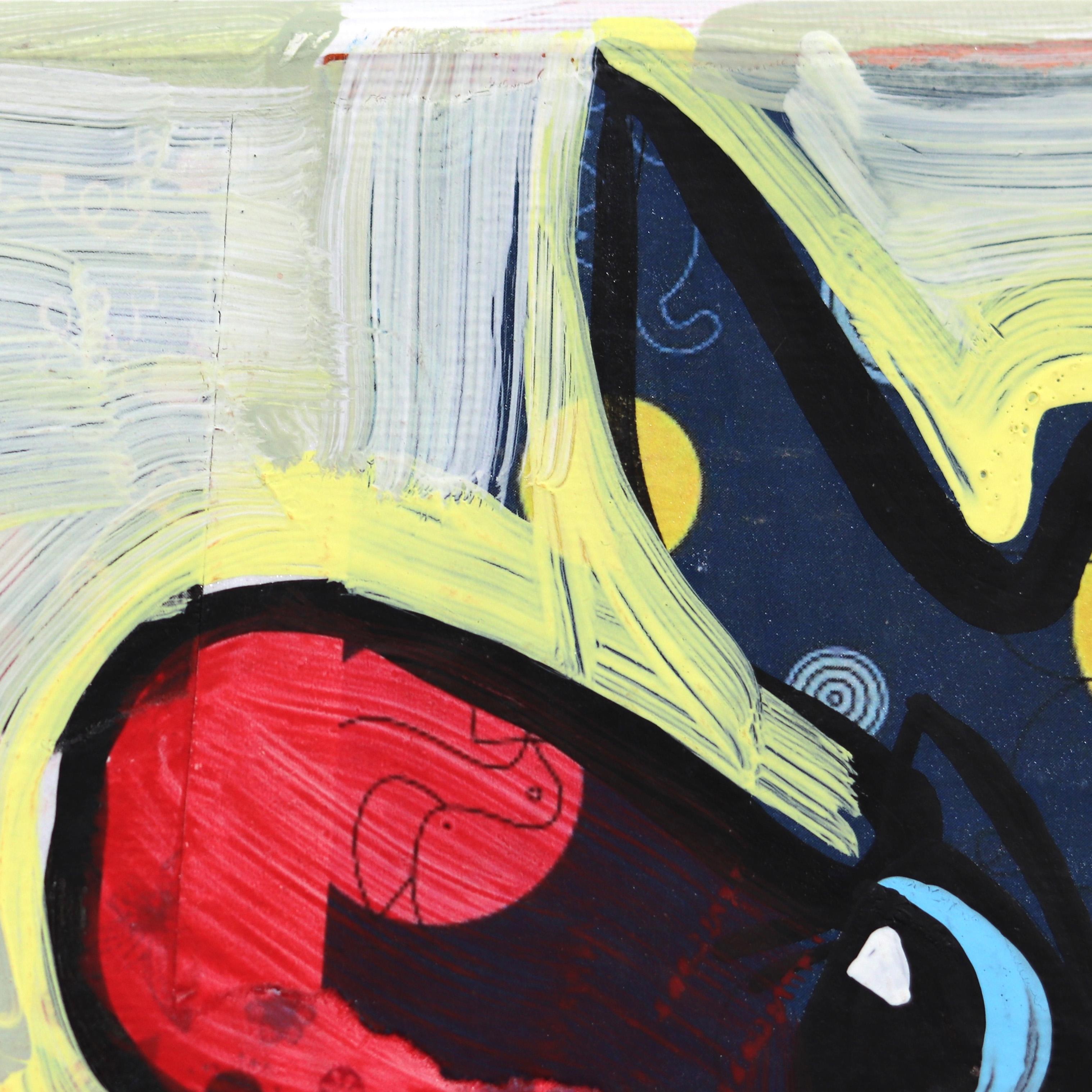 Gorgeous Georgia - Original Animal Painting - Happy Pop Art Red Cow Artwork en venta 7