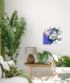 Jolly Julie - Purple Pop Art Cow Original Artwork on Canvas