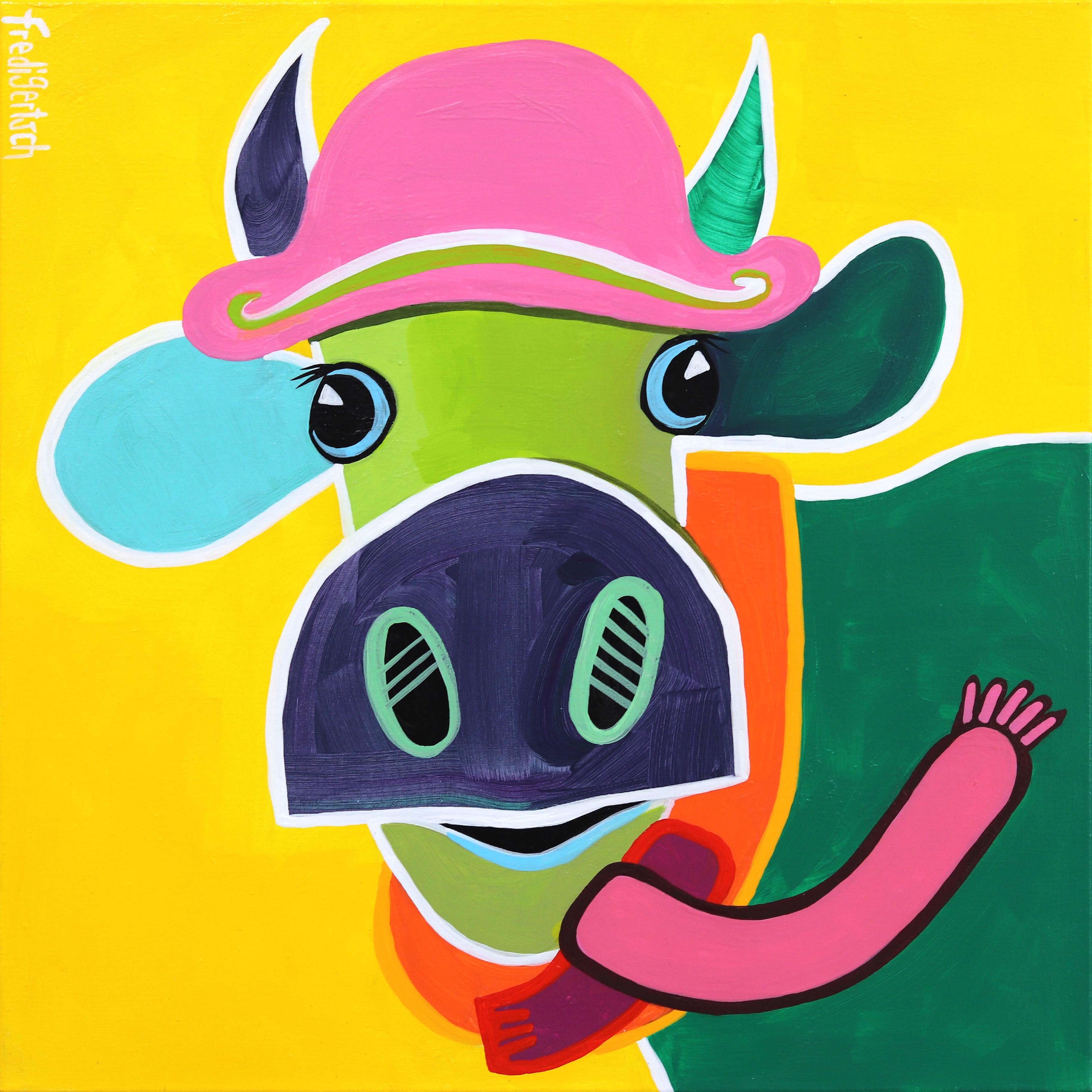 Fredi Gertsch Animal Painting - Nifty Nancy
