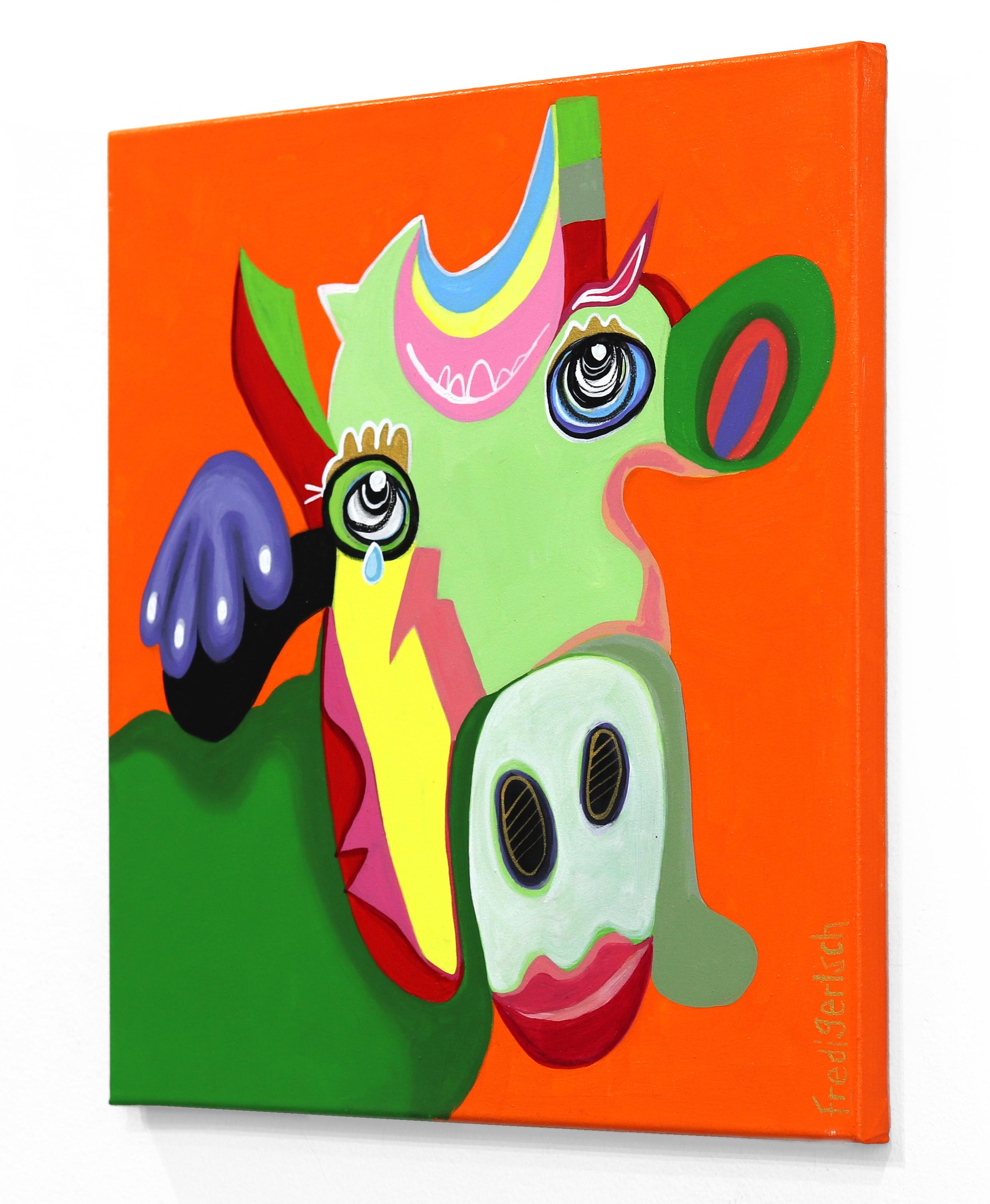 Swiss artist Fredi Gertsch creates lively colorful pop-folk art paintings with one inexhaustible element: the Emmentaler cow. Humor and optimism are essential traits of the artist: 